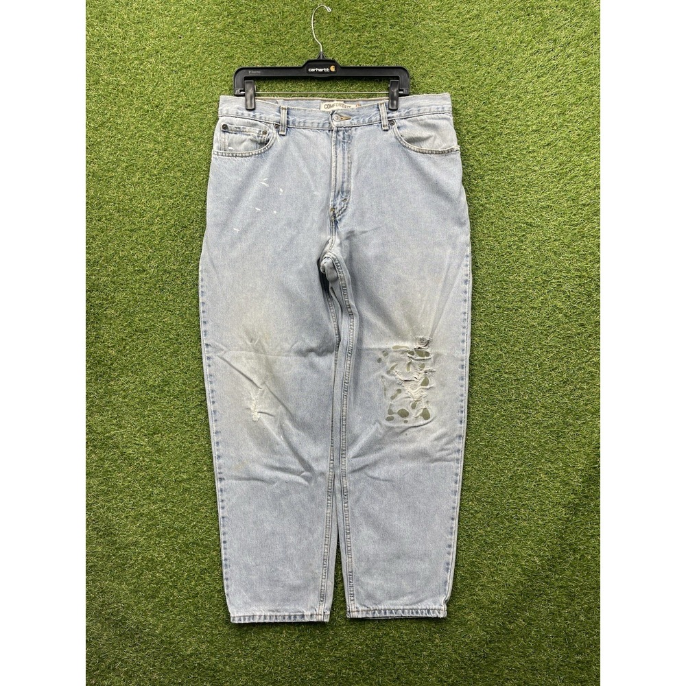 Levis 560 Jeans Mens 36x32 Loose Fit Tapered Leg Light Wash 90s Vintage Work